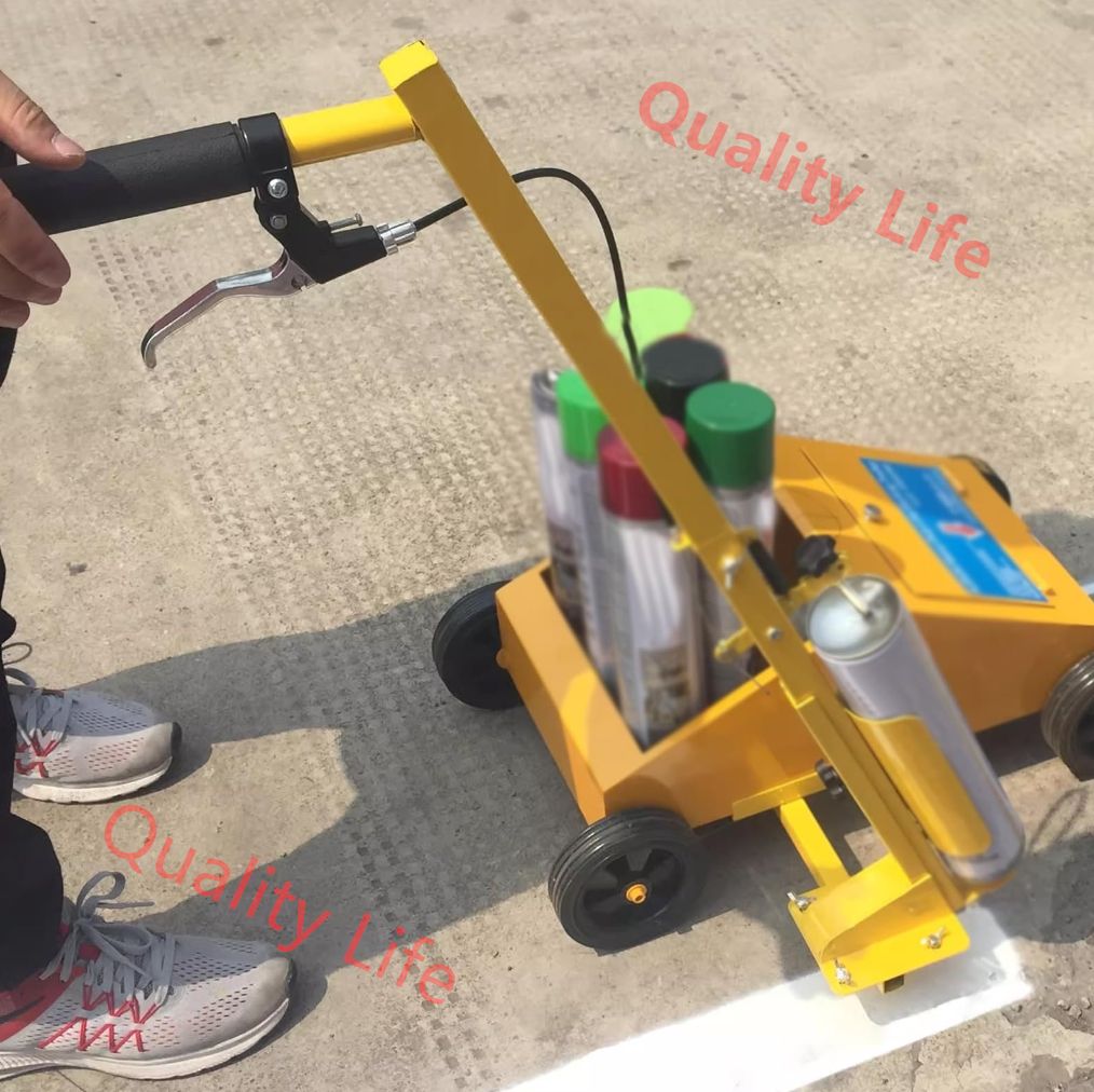 駐車場ストライピングマシンバスケットボールコートライン塗装機迅速で正確なマーキング