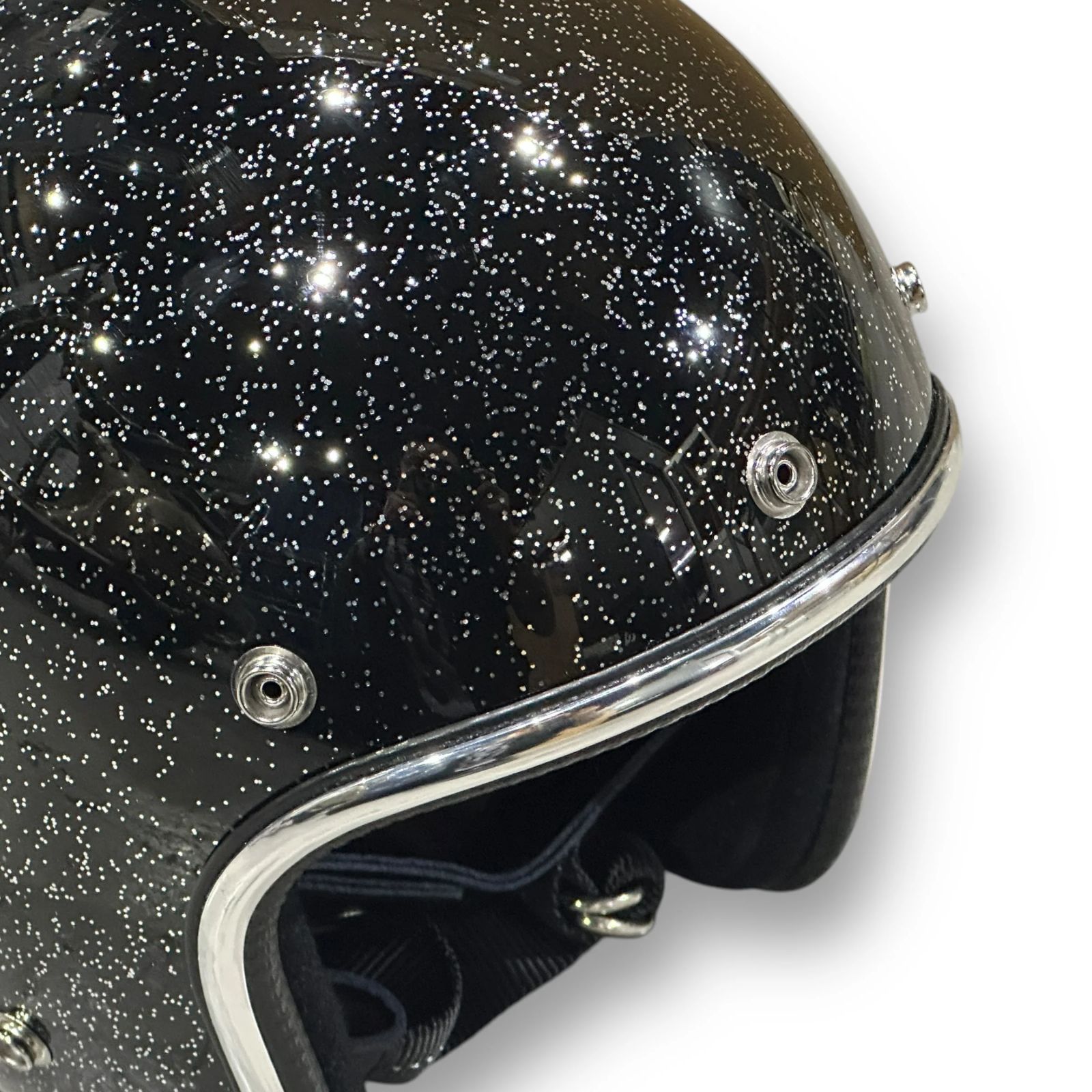 NoBudz GLITTER 3/4 HELMET (WHITE) Lサイズ NOBUDZ グリッター