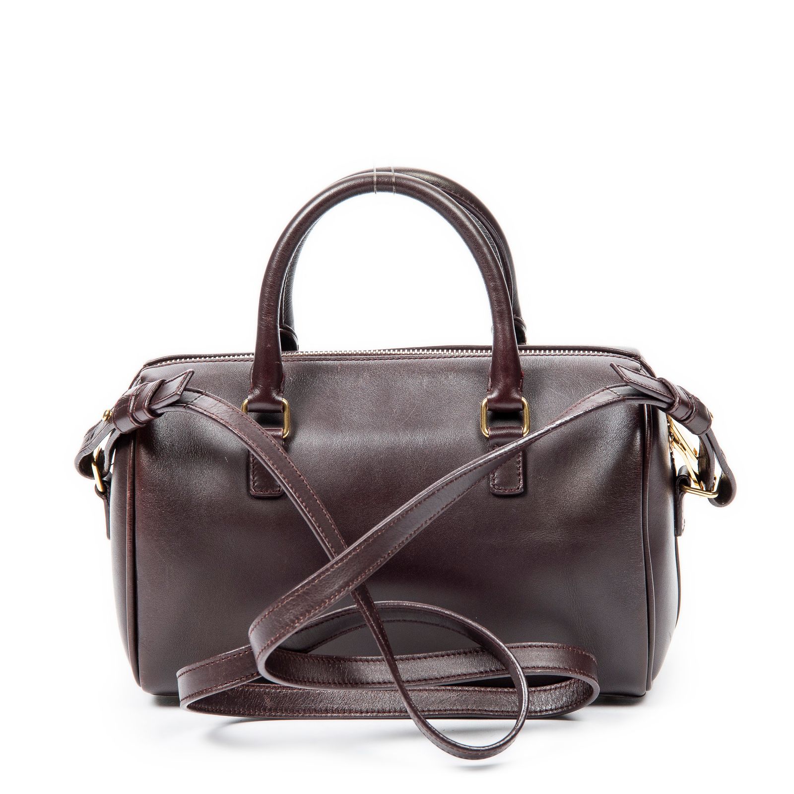 イヴサンローランベビーダッフルバーガンディカーフスキンレザーAB