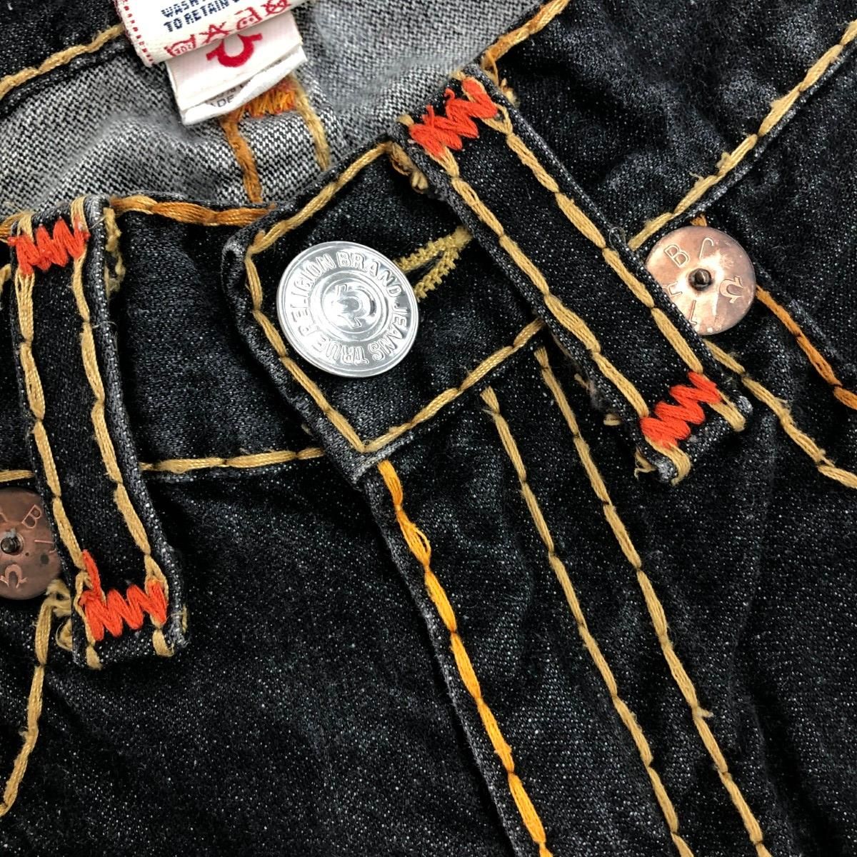 トゥルーレリジョンTRUE RELIGION デニムパンツブラック32 L