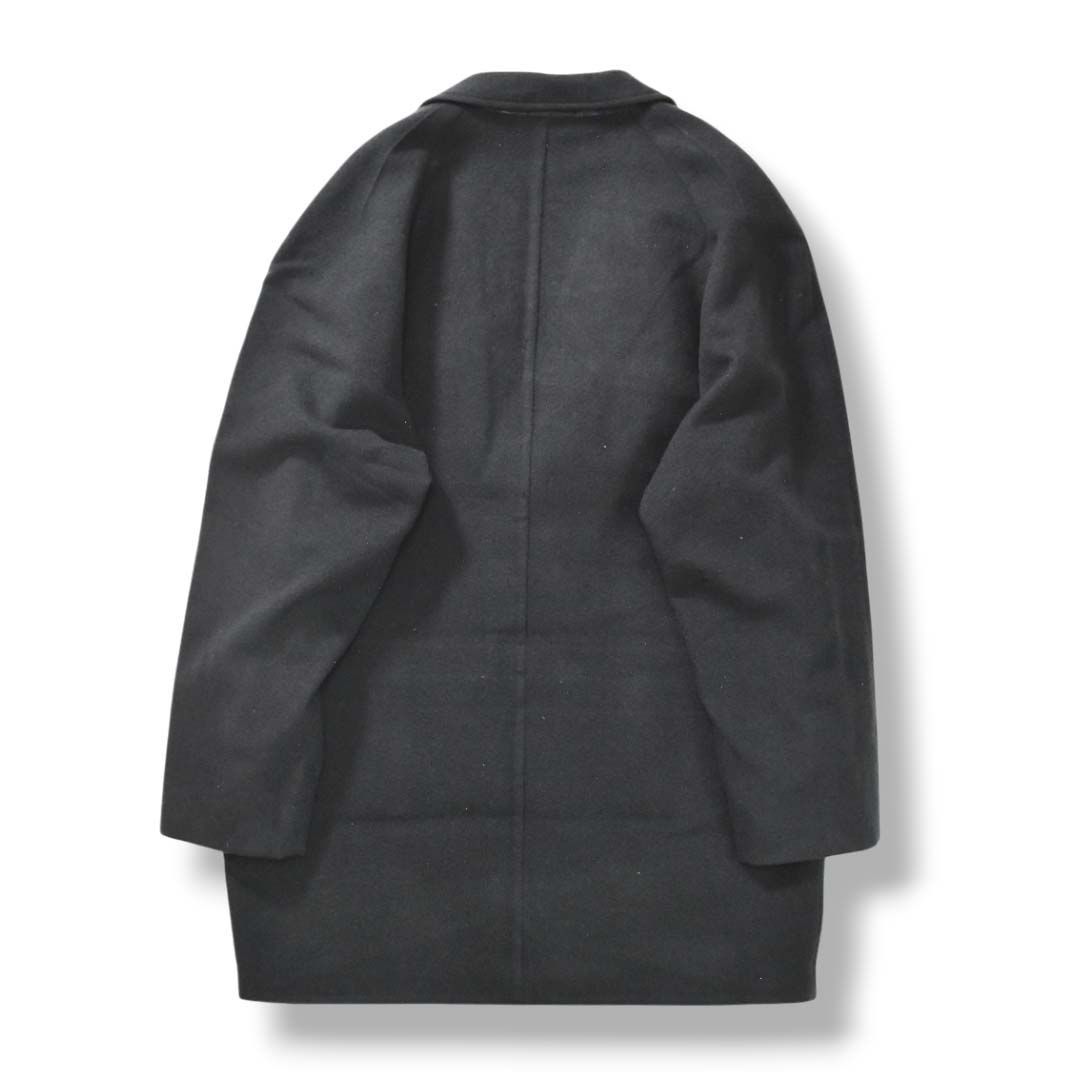 高級 日本製 カシミヤ100%【LANVIN】チェスターコート グレー 38 未