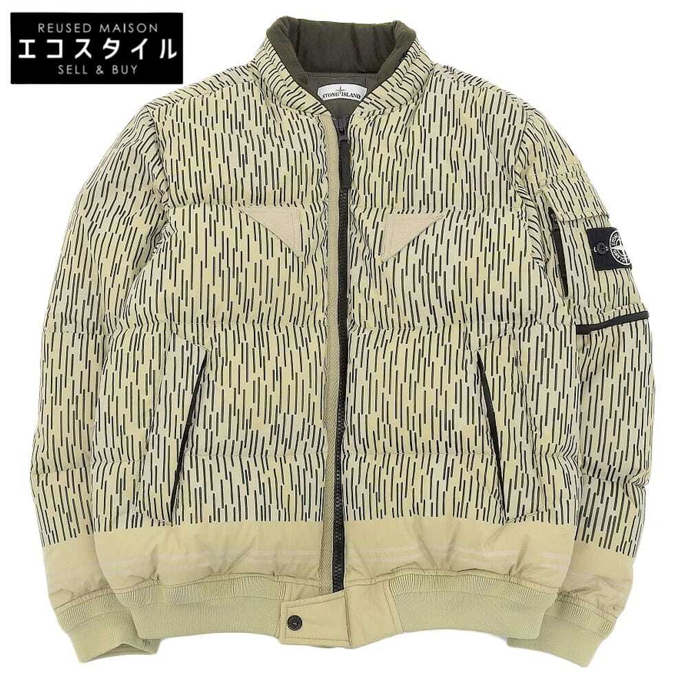 STONE ISLAND ストーンアイランド 美品 STONE ISLAND ストーンアイランド Rain Camo パテッドジャケット ダウンジャケット メンズ ベージュ系 M 7515433E1 M