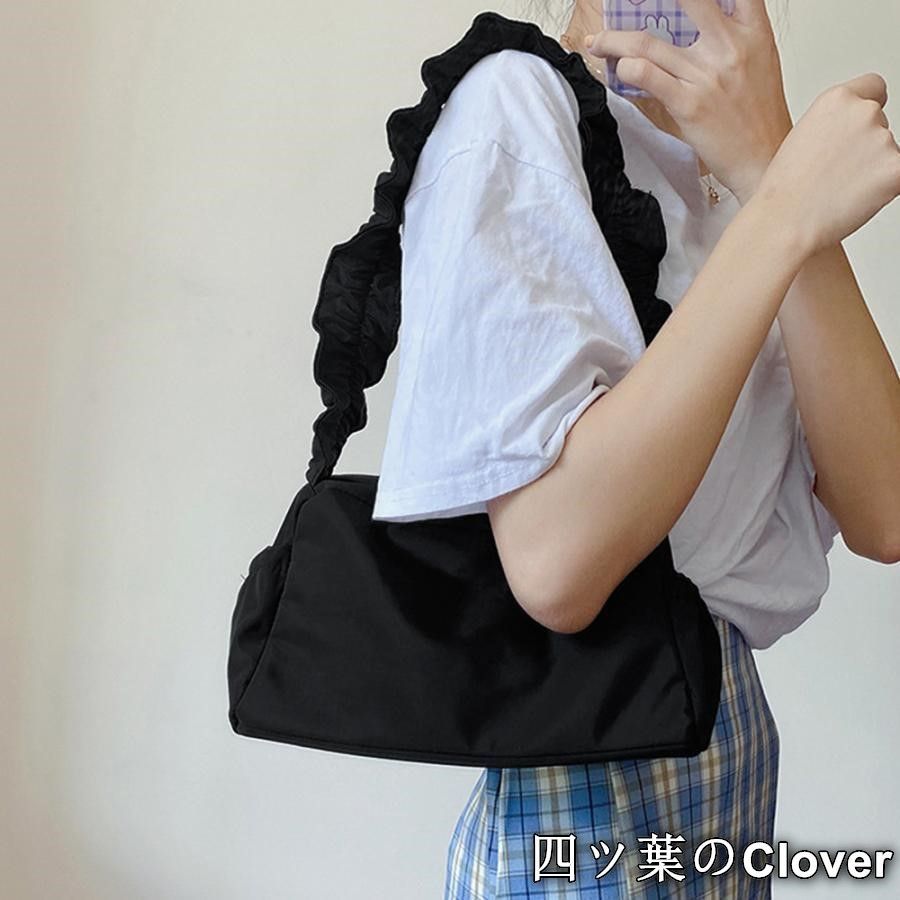 【美品・未使用新品】ショルダーバッグ ギャザー ハンドバッグ