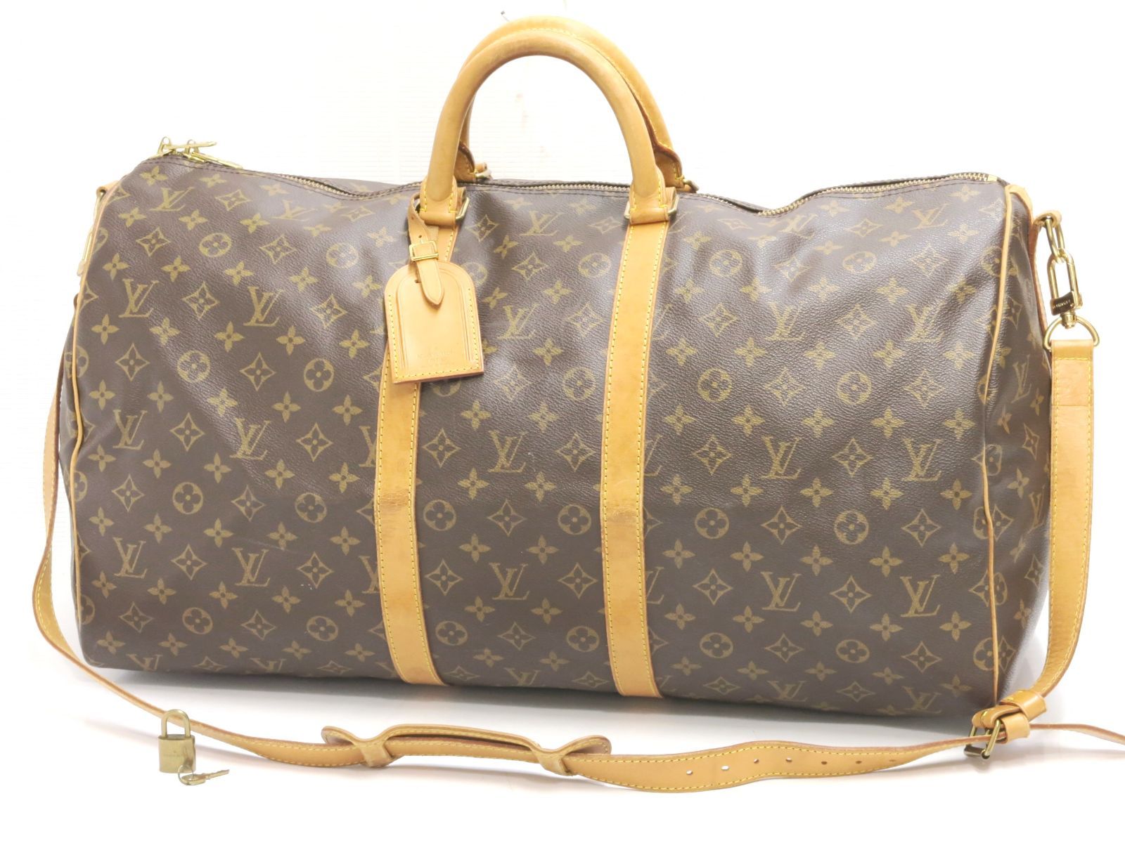 激安通販の LOUIS VUITTON◇キーポル・バンドリエール55_モノグラム_BRW/PVC/BRW/FL41414/鍵付/ネーム入り  ボストンバッグ - balkanroad.eu