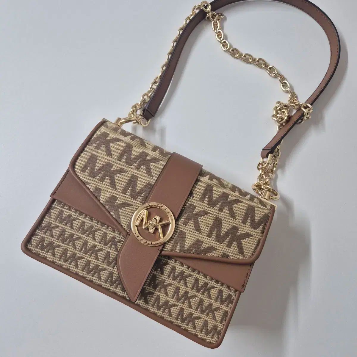 MICHAEL KORS マイケル コース グリニッジ リネン ショルダーバッグ