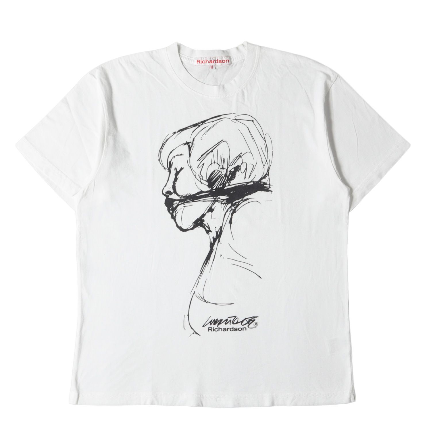 Richardson リチャードソン Tシャツ サイズ:M イラスト グラフィック クルーネック 半袖Tシャツ ホワイト 白 トップス カットソー【メンズ】