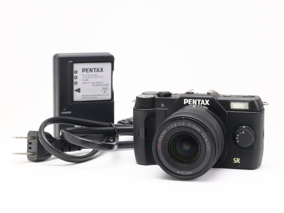 AB Pentax ペンタックス Q7 02 STANDARD ZOOM 5-15mm F2.8-4.5 ブラック レンズキット シャッター回数433回 初期不良返品可 55-61