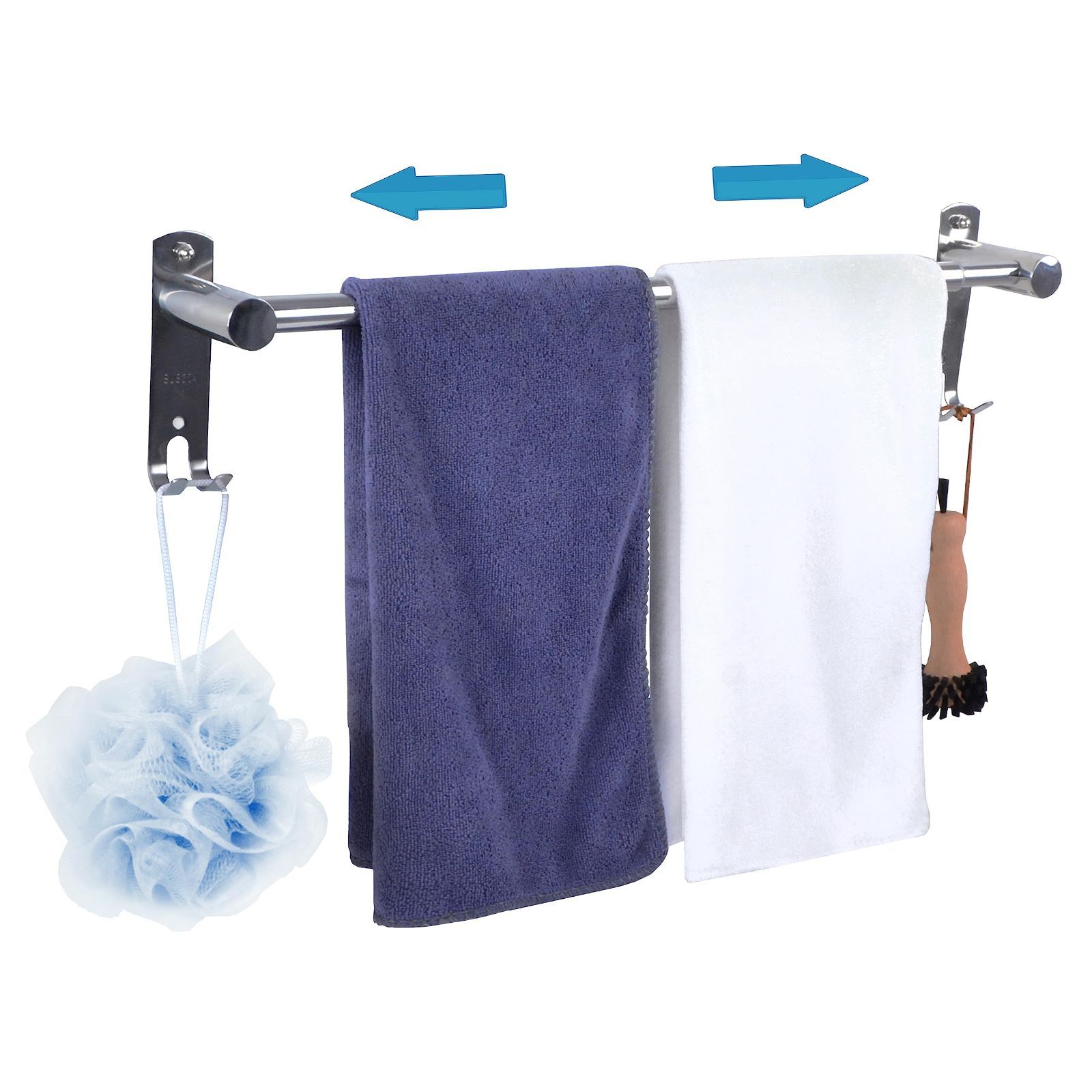 ステンレス製 3M粘着 強力負荷 伸縮可能なタオルバー 防水 【公式通販】