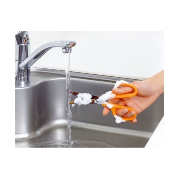 まとめ プラス フィットカットカーブ洗えるチタン 対称 刃渡り65mm キャロットオレンジ SC-175STW 1本 ×10セット