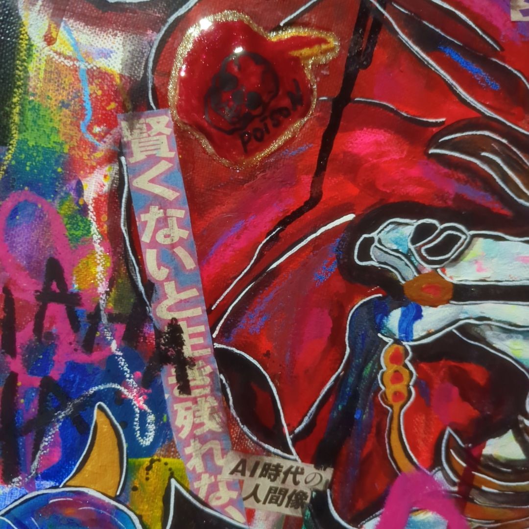 【一点物アートSALE】Doofu$-愚か者-【都市伝説陰謀論/イラスト】 F15号】Doofu$-愚か者-【闇（病み）ガール×都市伝説陰謀論シリーズ