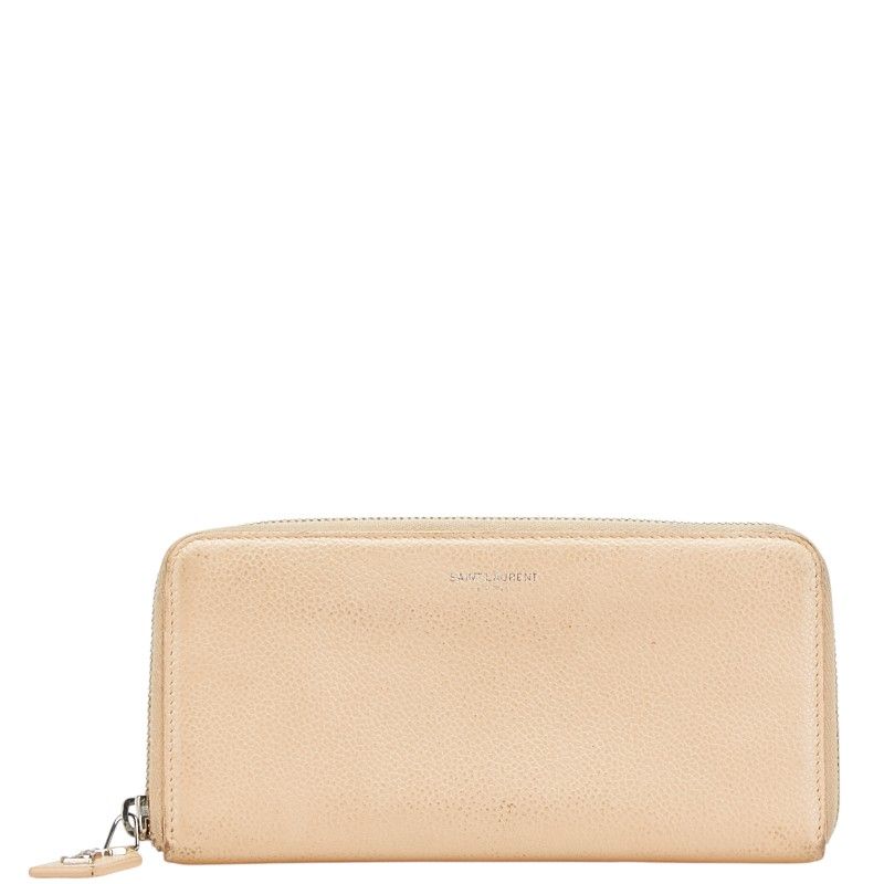 サンローラン ロゴ ベージュ レザー レディース SAINT LAURENT 1-0208009