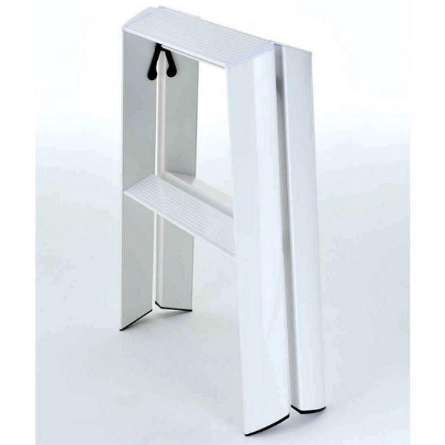 長谷川工業 アルミ合金 踏み台 ルカーノ ツーステップ ホワイト 2段 56cm ML2.0-2 WH hasegawa おしゃれ 脚立 ステップ lucano