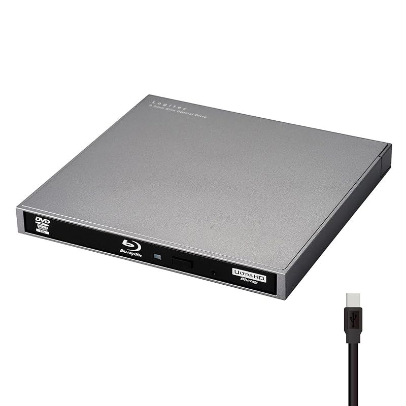 ロジテック Mac対応 外付け ブルーレイドライブ USB3.2 Gen1 USB3.0 Type-C対応 ポータブル LBD-LPWBWU3CMDG