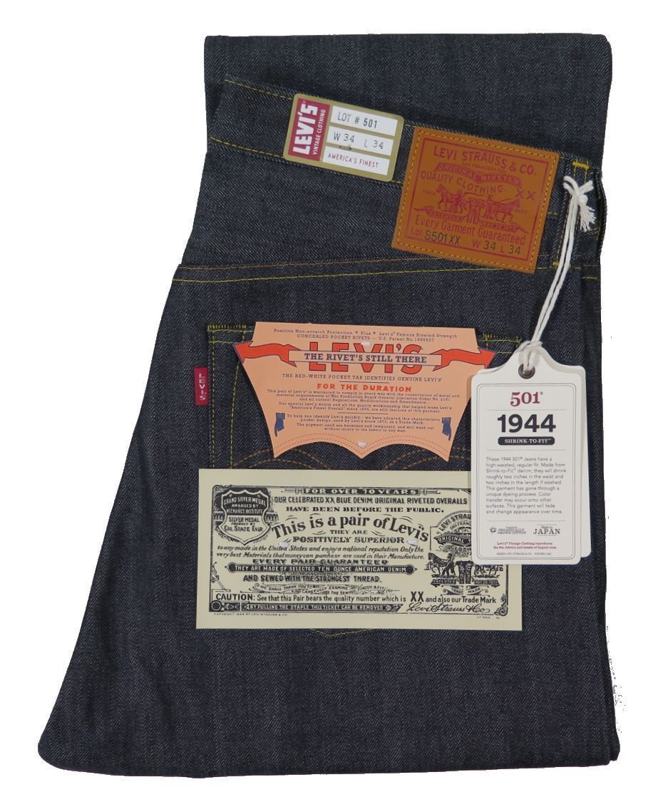1944年大戦モデル LVC ORGANIC リーバイス S501XX ジーンズ LEVIS S501XX 1944MODEL