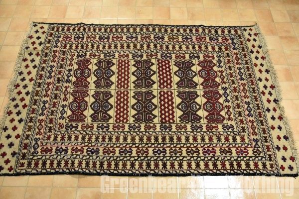 RAGS006 トライバルラグ 185cm×123cm アフガンキリム 手織り