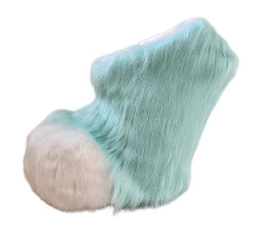着ぐるみ ケモノ足 猫の足 ミントグリーン フリーサイズ ケモノ脚 ファースーツ ケモノ fursuit ぬいぐるみ コスプレ コスチューム