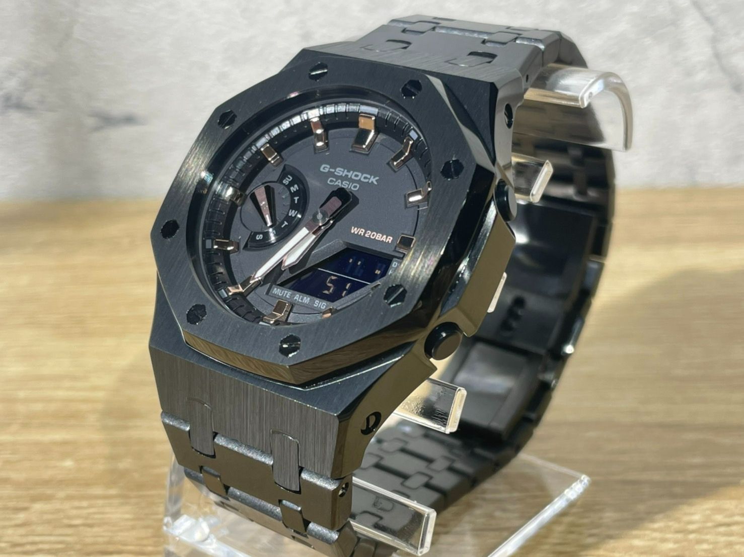 G-SHOCK (カシオーク)メタルカスタム　GMA-S2100-1AJF G-SHOCK (カシオーク)メタルカスタム GMA-S2100-1AJF - メルカリ