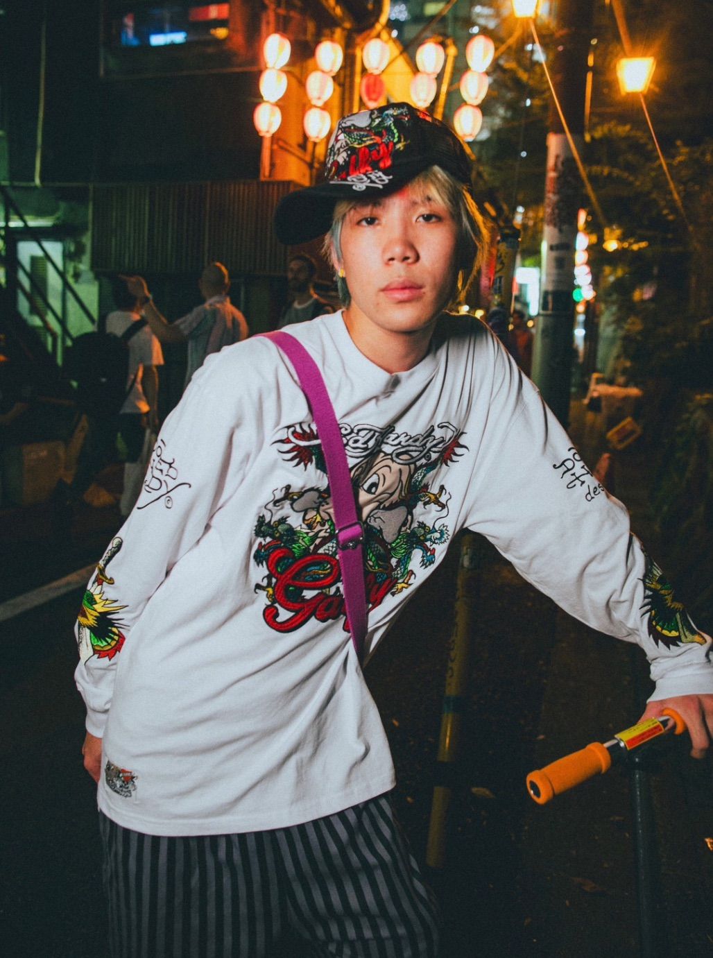 ガルフィー エドハーディー  コラボ ロンt GALFY】GALFYxEd HardyコラボロンTEE - メルカリ
