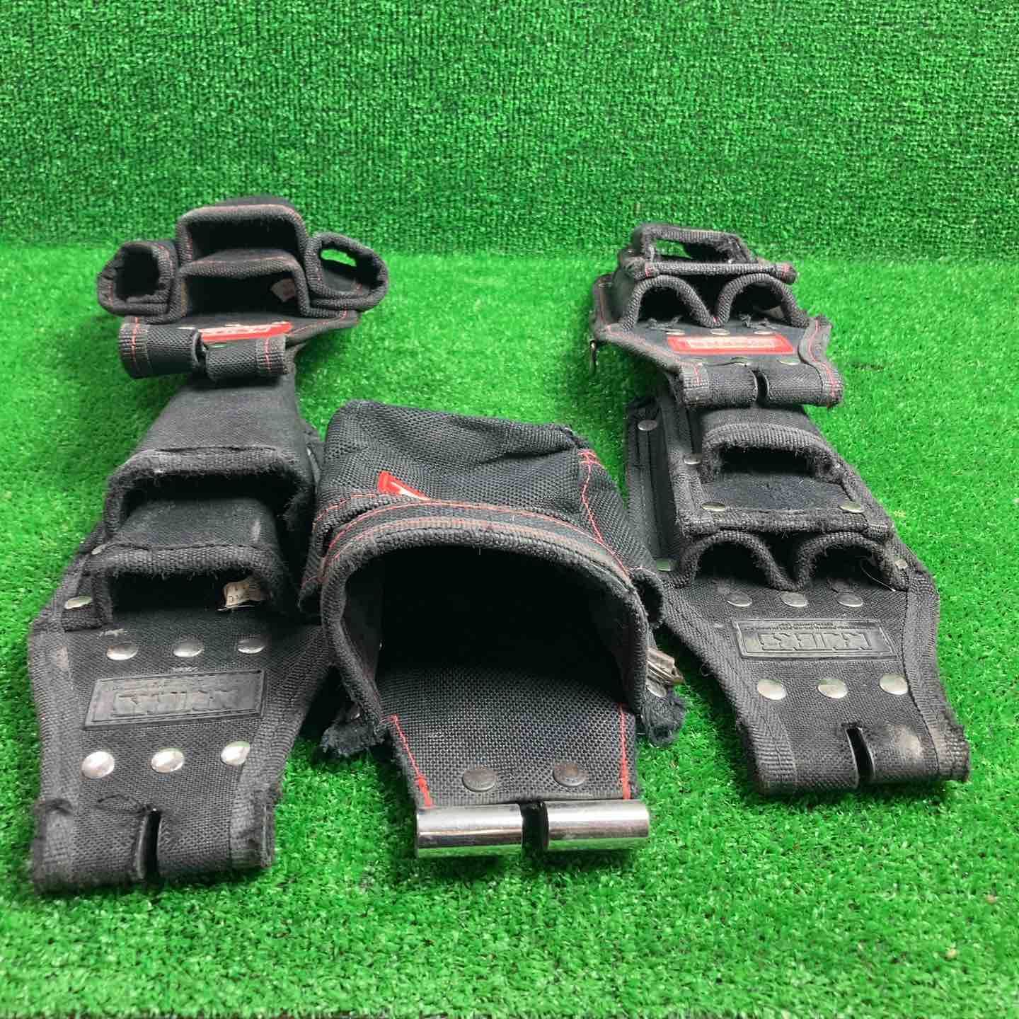 ニックス、タジマ腰袋 工具差しセット 黒×金 千鳥 ニックス風ベルト