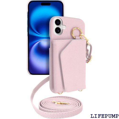 シズカウィル iPhone 16 Plus 用 ケース ショルダー カバー ショルダーストラップ アイファンデ5 ショルディー ドレスコード ラベンダー 1個入り 2481