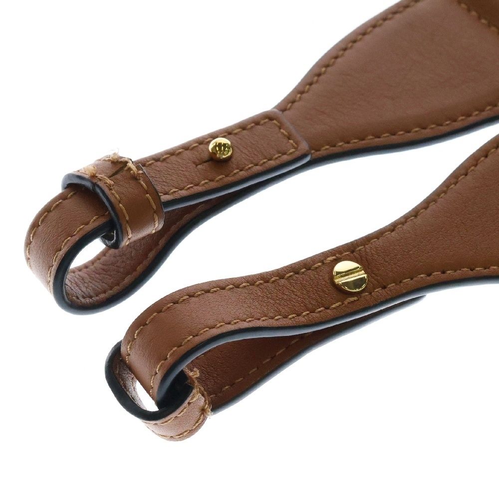 LOEWE (ロエベ) ショルダーストラップ ベージュ×ブラウン レザー