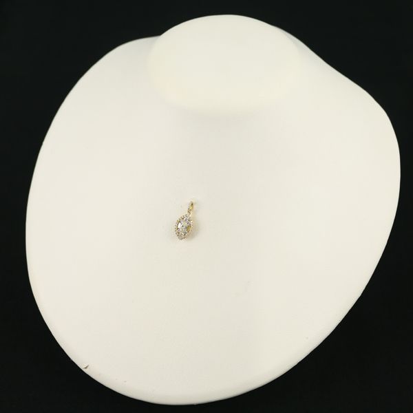 ダイヤ ダイヤモンド 0.16ct/0.34ct 3種カット ペンダントトップ K18YG  