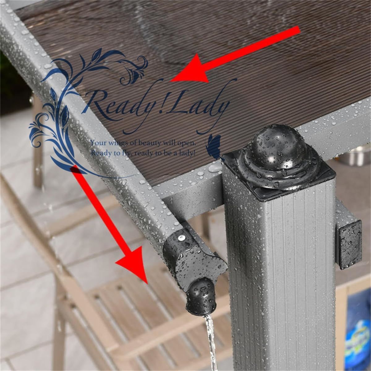 高耐久アルミニウム屋外パーゴラ アルミニウムフレーム常設パビリオン 屋外ポリカーボネートパティオガゼボ 裏庭 パティオ 芝生用 3x4m WWW_GEBZETESISAT_COM_TR