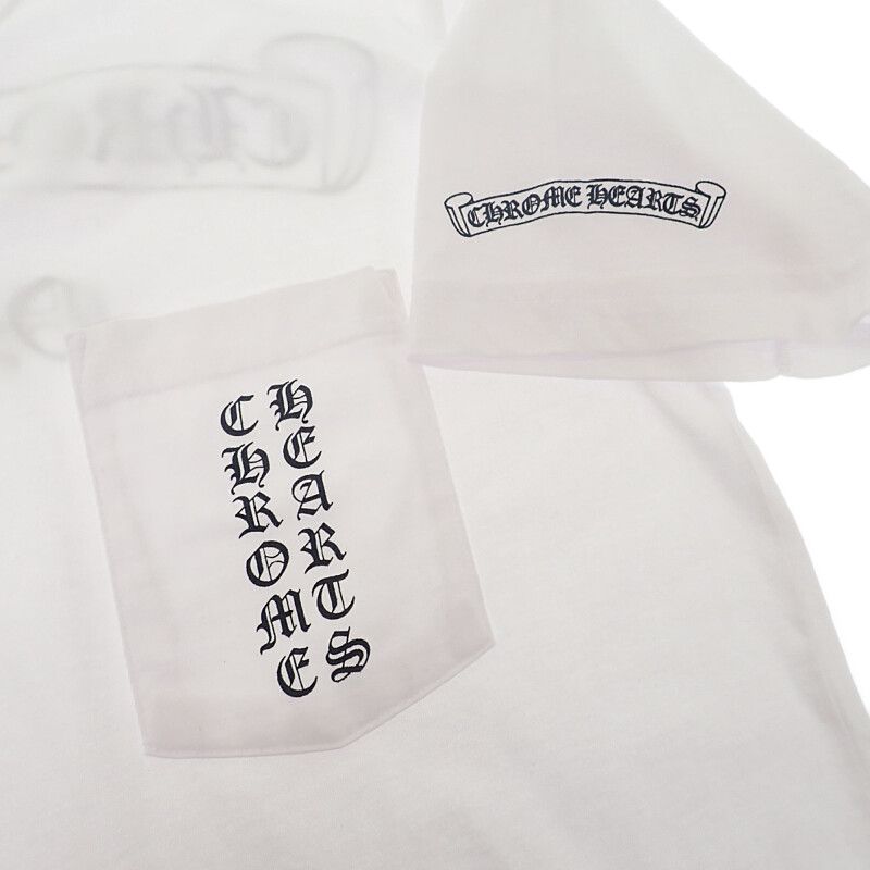 ◆CHROME HEARTS◆スクロールロゴ Tシャツ ホワイト 大阪限定 クロムハーツ CHROME HEARTS CH 大阪限定 スクロールラベル