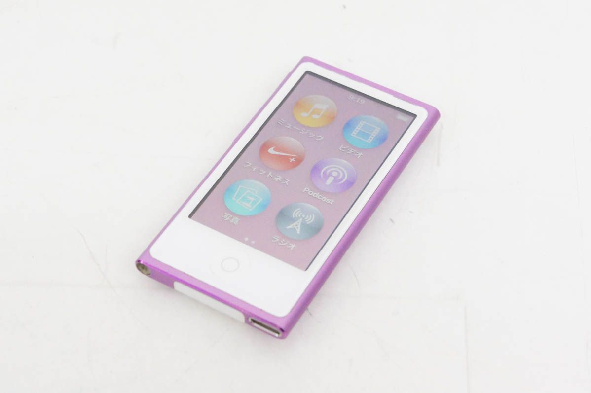 オーディオ機器 【】Appleアップル 第7世代 iPod nano 16GB パープル