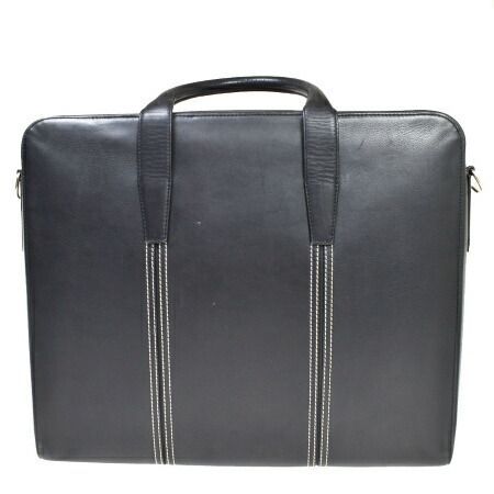 LOEWE ロエベ　ブラック ビジネスバッグ　ブリーフケース LOEWE(ロエベ) アナグラム レザー ビジネスバッグ ブリーフケース ブラック