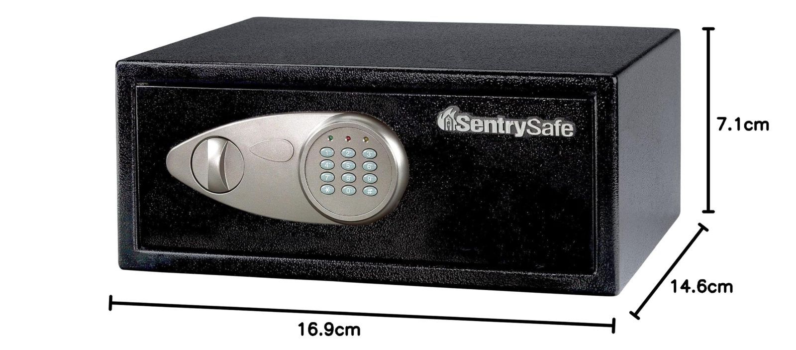 在庫セール 金庫 家庭用 小型 セントリー 収納ボックス 鍵付き 24L A4 テンキー SENTRY 床壁 固定 ブラック X075