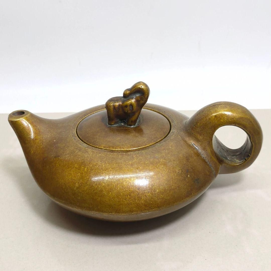 銅器 茶壺 吉象茶壺 墨壺 水滴壺 装飾品 工芸品 置物 銅器 茶壺 吉象茶壺 墨壺 水滴壺 装飾品 工芸品 置物 - メルカリ