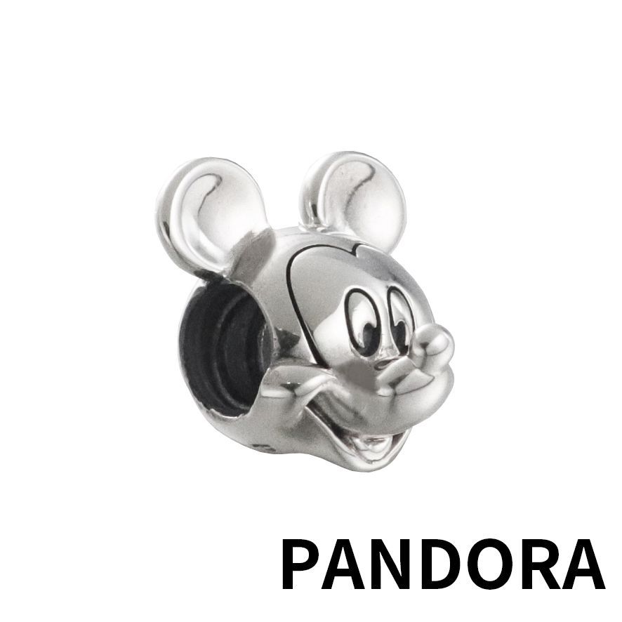 ☆【新品・正規品】ボックス・ショッパー付 PANDORA(パンドラ) ☆ディズニー ポリッシュドミッキーマウス チャーム☆ ディズニー Disney カスタマイズアクセ スターリングシルバー シルバー925  ブレスレット  東京発送