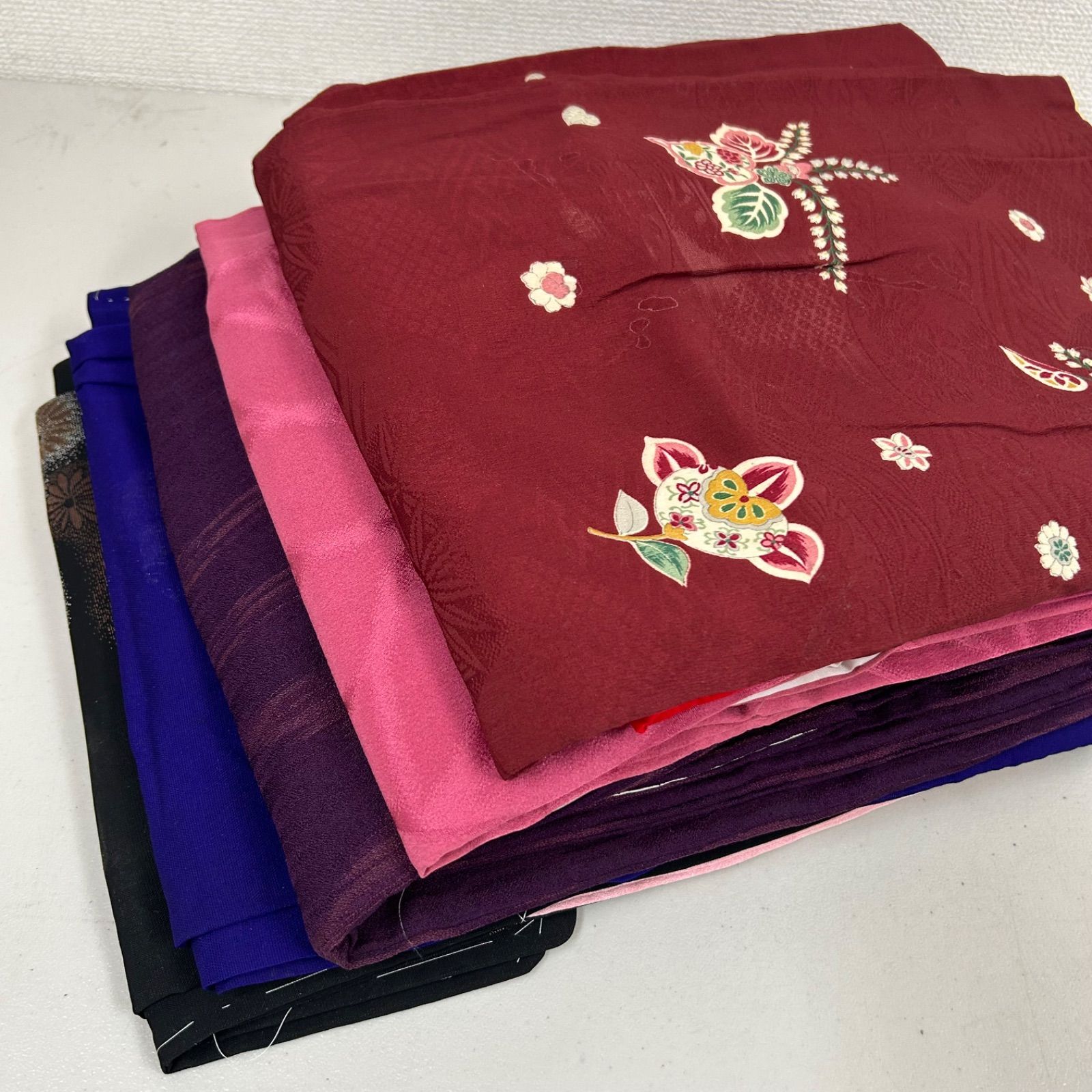 アンティーク 着物 正絹 5着 着物まとめ売り リメイク材料 m-316