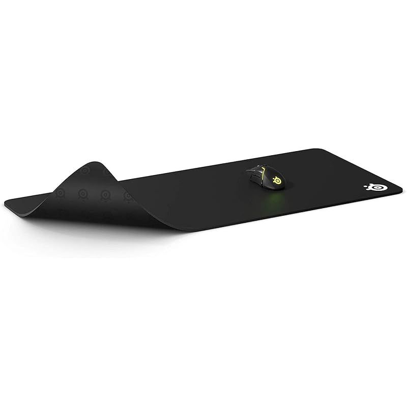 SteelSeries ゲーミングマウスパッド 大型 極厚 ノンスリップラバーベース ブラック 90cm×40cm×0.4cm QcK Heavy XXL 1