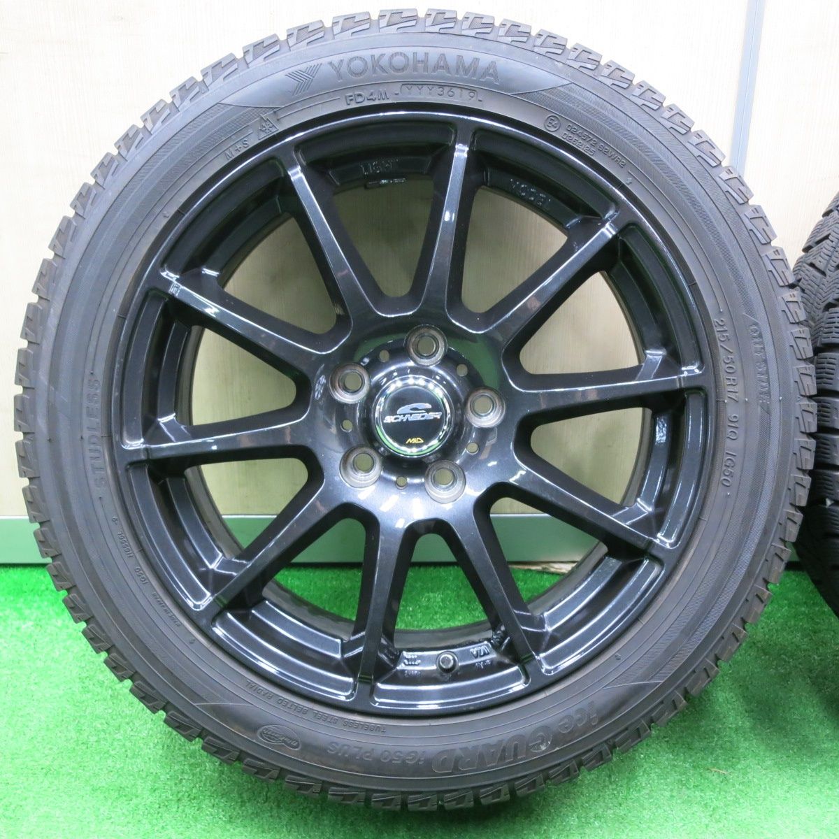 送料無料] バリ溝！キレイ！9.5分以上☆スタッドレス 215/50R17 ヨコハマ アイスガード iG50 プラス SCHNEIDER MiD  シュナイダー 17インチ PCD114.3/5H☆4102502NJス - メルカリ