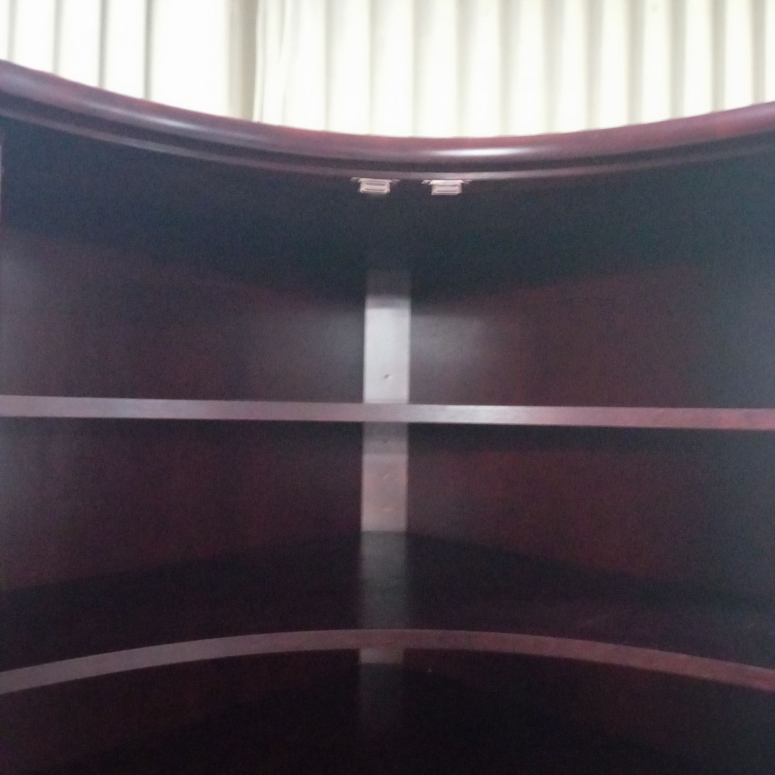 ◯ karimoku カリモク コーナーキャビネット 棚 食器棚 飾り棚 昭和