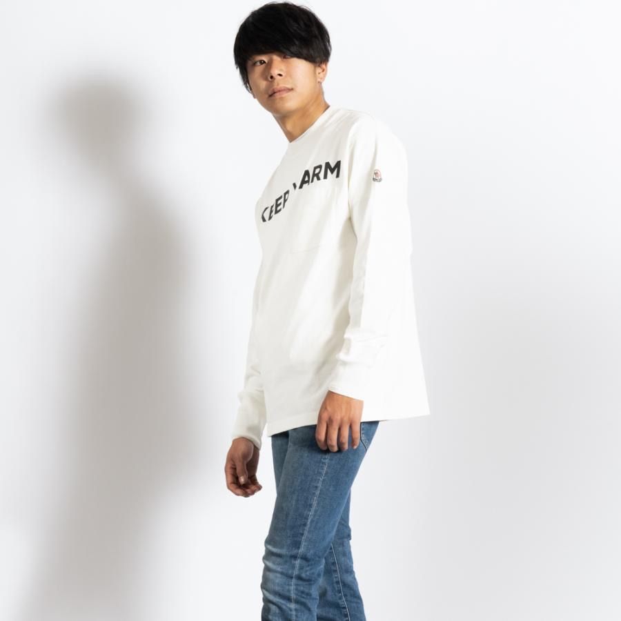 美品　モンクレール　MAGLIA T-SHRT M/LUNGA 長袖Tシャツ　白 美品 モンクレール MAGLIA T-SHRT M/LUNGA 長袖Tシャツ 白