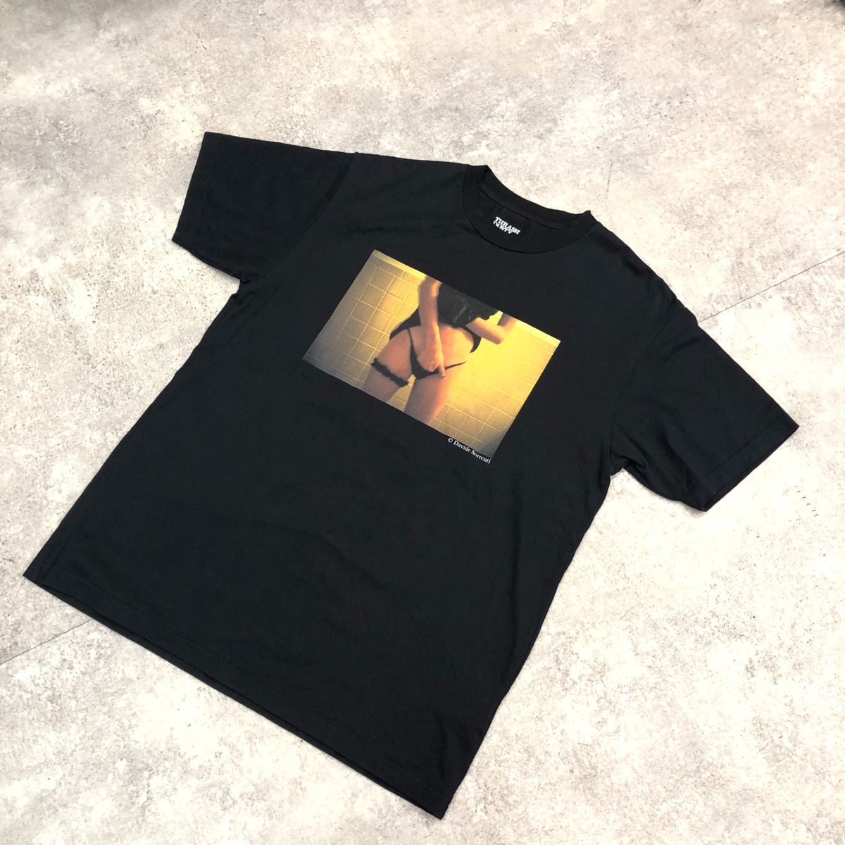 MINEDENIM マインデニム Stie-lo スティーロー × Davide Sorrenti Unknown Nude T-SH  ダヴィデソレンティ アンノーン ヌード フォトプリント Tシャツ BLACK ブラック Lサイズ 21MND-STL005