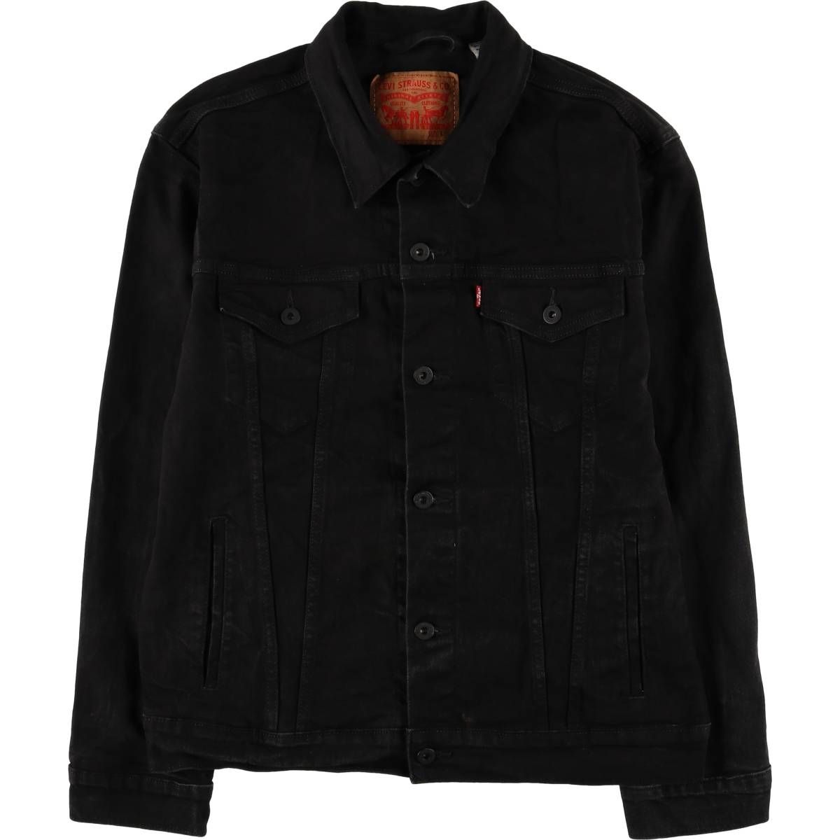 古着 リーバイス Levi's ブラック デニムジャケット Gジャン メンズL