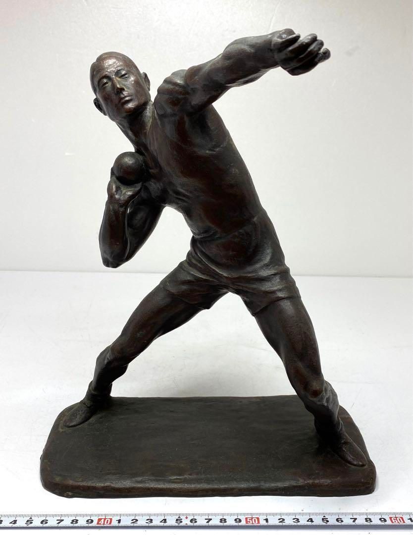 試用のみ 花里作ブロンズ人物置物 タニチ 直径32㎝ 3599g 東山6-0113