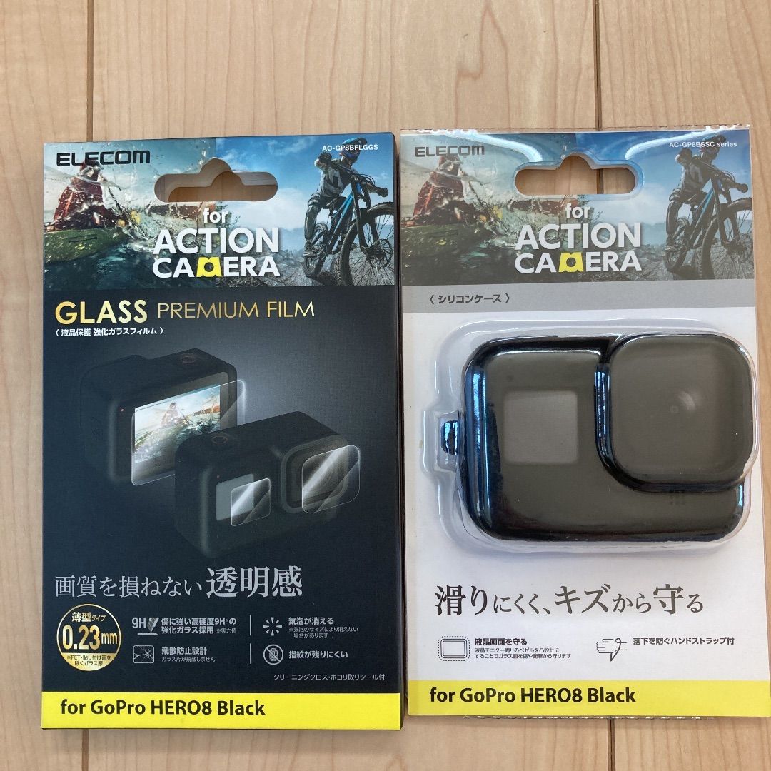 税込】 BLACK (ガラスフィルム以外全て純正) Gopro9スターターキット