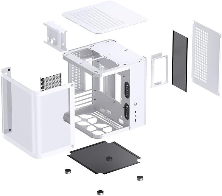 デュアルサーフェス側透MATXゲームシャーシ ホワイト
