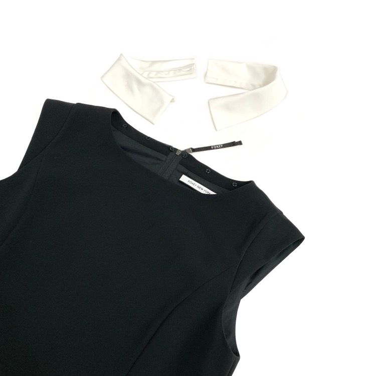 FOXEY NEWYORK フォクシー ジャスティン ドレス 白襟 ワンピース
