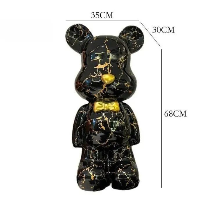 置物 置き物 インテリア 熊 クマ ベア ブラック 黒 オブジェ 北欧