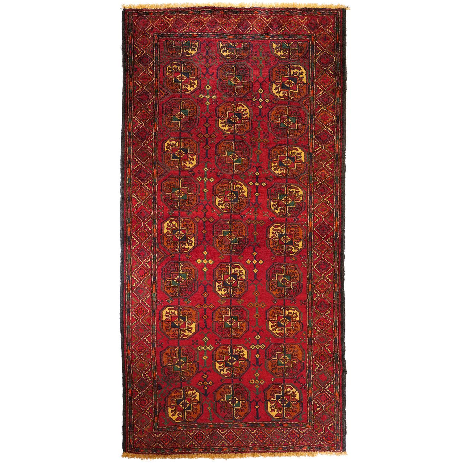 ザーボル 2070×1050mm 1970年代 セミアンティーク テケギュル ウール 手織り アンティークペルシャ絨毯 ヴィンテージラグ専門店 carpet