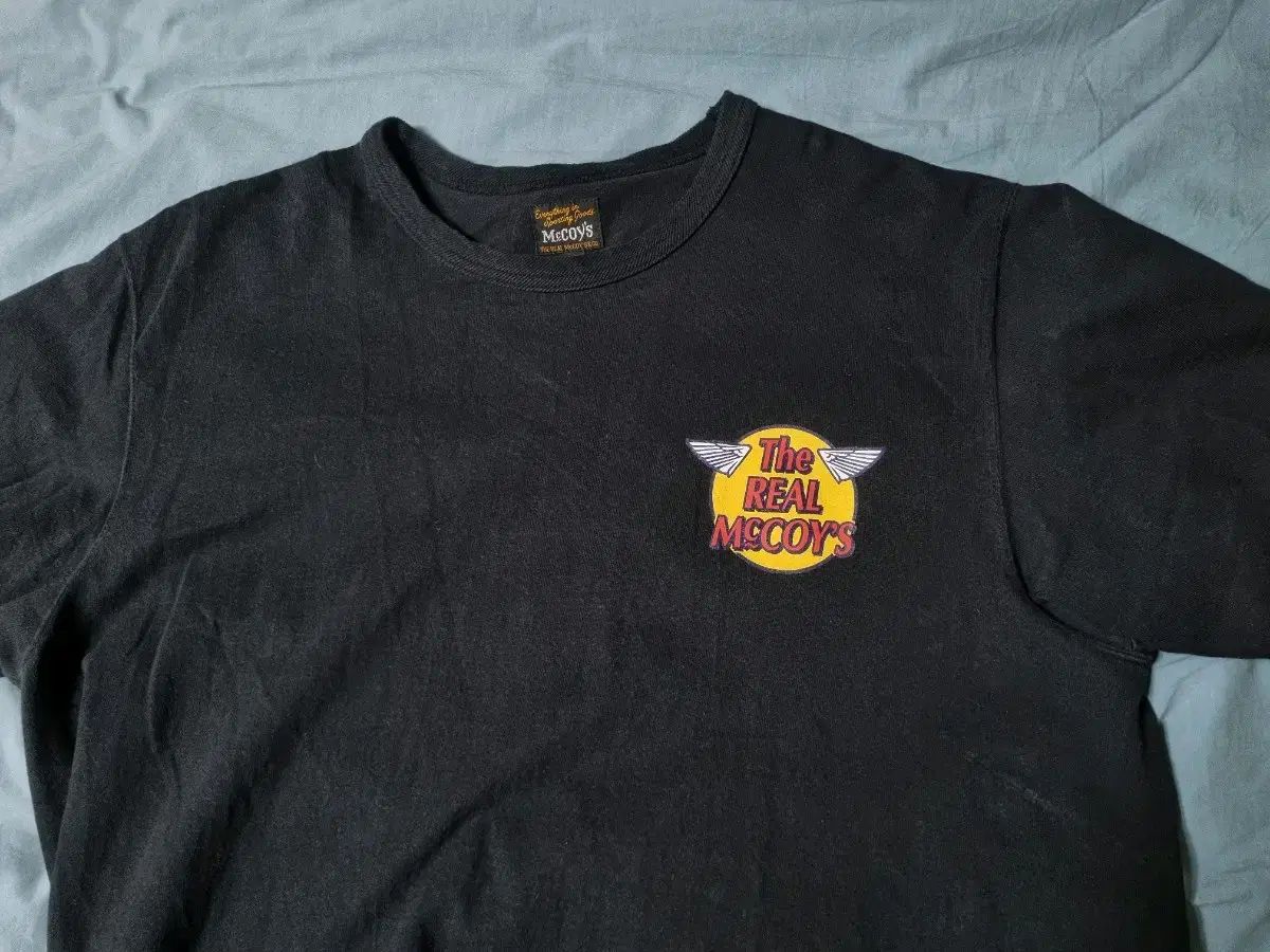The REAL McCOY’S ザ リアルマッコイズ ロゴ 半袖Tシャツ 黒 40 L