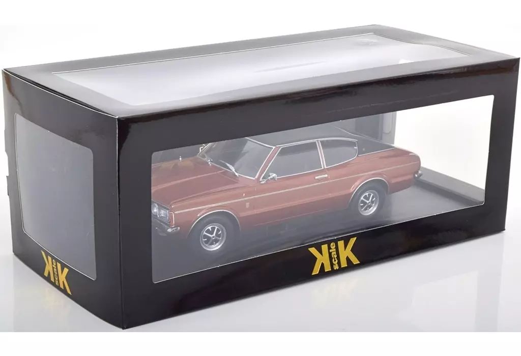【新品】ミニカー 1/18 Ford Taunus GXL Coupe with Vinylroof(ブラウンメタリック×マットブラック) [KKDC181005]