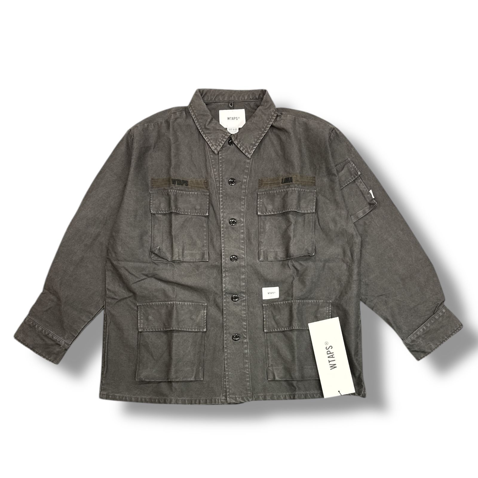 WTAPS 加工　ジャングル シャツ ジャケット コットンサテン ミリタリー WTAPS 加工ジャングル シャツ ジャケット コットンサテン ミリタリー