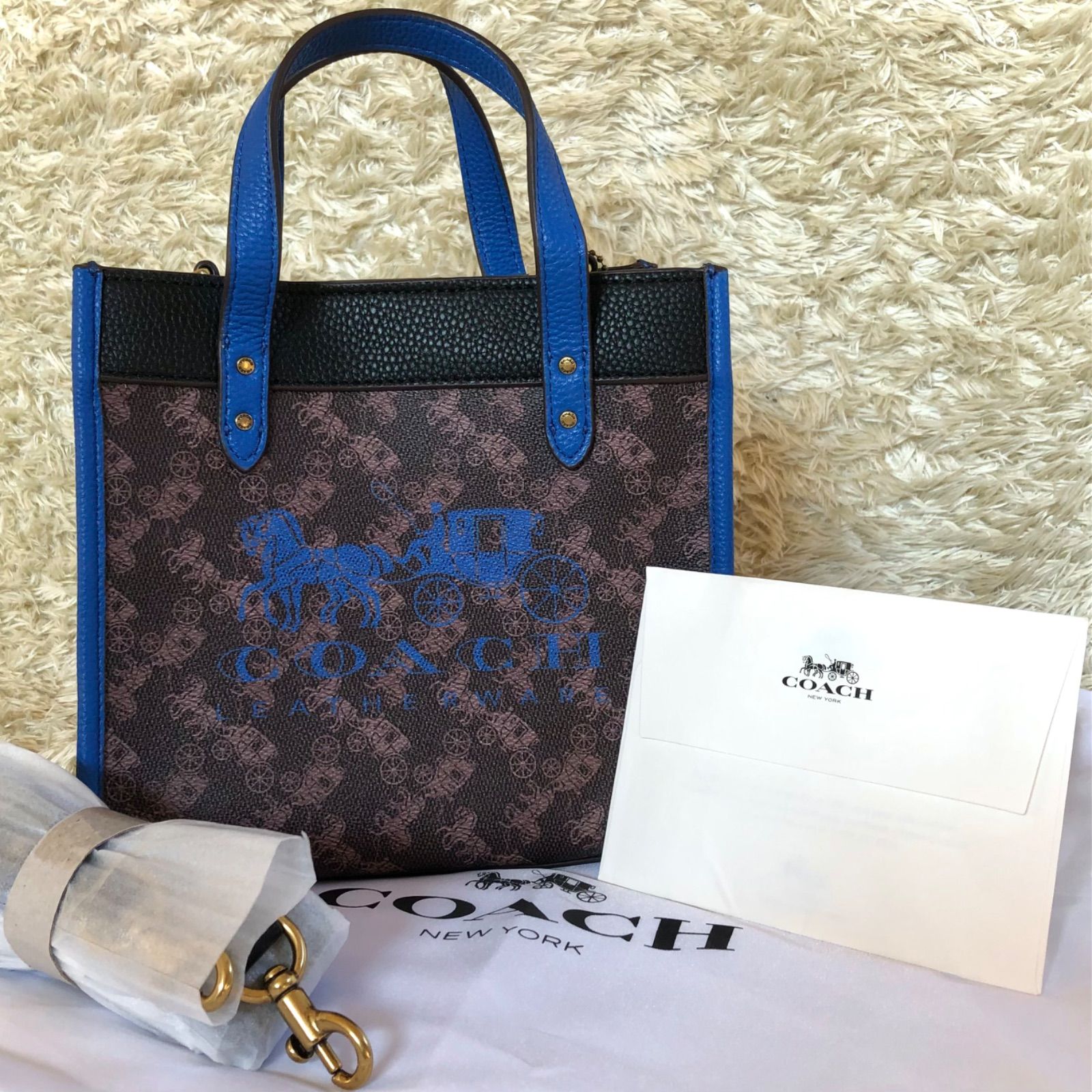 新品未使用】coach コーチ ハンドバッグ ショルダー 2way ブルー - mai